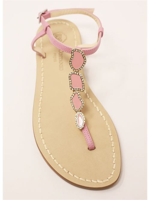 Pink sandals with jewel Da Costanzo | 4PIETREROSAROSA